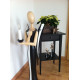 Sternkopf-Engel Black Beauty, stehend, mit Kerzenhalter (100 cm)